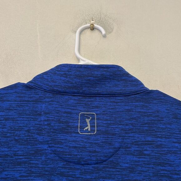 PGA Tour Blue Black Quarter zip long sleeve Pullover Size XL EUC - Picture 9 of 10